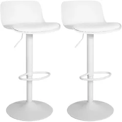 CLP 2er Set Barhocker Almada Kunstleder   Farbe: weiß