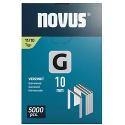 Novus Heftklammern Flachdrahtklammer G Typ 11 10 mm 5000 Stück silber