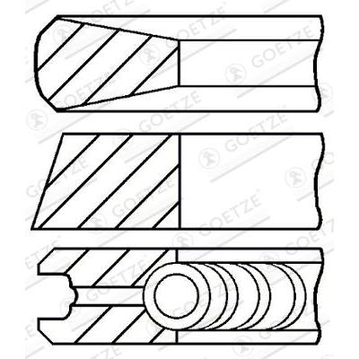 GOETZE ENGINE Kolbenringsatz 0813800600
