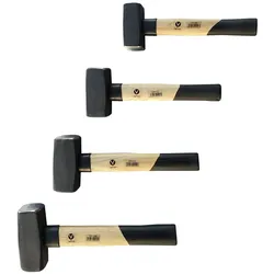Vago-Tools 4 tlg Set Fäustelhammer 800/1250/1500/2000g Schlosserhammer Fäustel