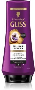 Schwarzkopf Gliss Full Hair Wonder bálsamo regenerador para cabelo frágil 200 ml. Gliss Full Hair Wonder