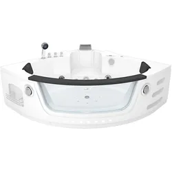 AcquaVapore Whirlpool Pool Badewanne Eckwanne Wanne W05H-SC 140x140cm aktive Schlauch-Reinigung
