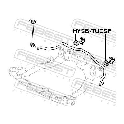FEBEST Lagerung, Stabilisator HYSB-TUCF248 Vorderachse für HYUNDAI