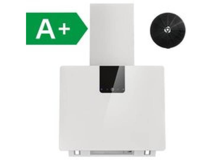 FIREGAS Hotte aspirante 60cm Moteur Brushless Économie dénergie 9 Vitesses 550 m³/h Blanc Classe énergétique A+