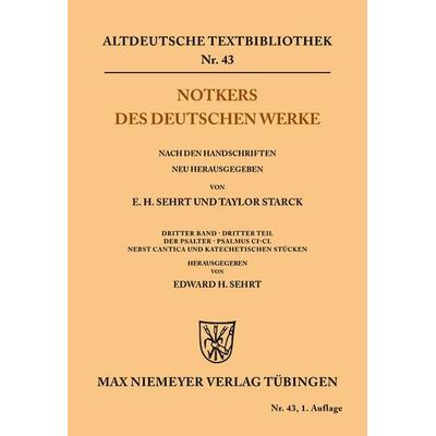 Notkers des Deutschen Werke, Taschenbuch von , De Gruyter, 978-3-11-048358-1