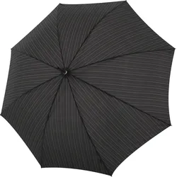 Stockholm Automatik Regenschirm, gestreift, schwarz