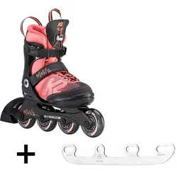 K2 MARLEE PRO Kinder Inline Skate inkl. SABRES 4 Schlittschuh Eiskufen - 35-40