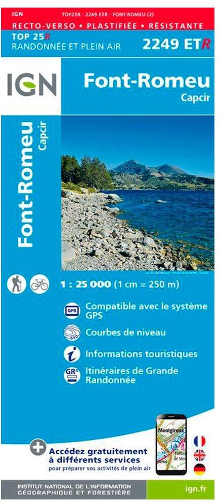 IGN  - 2249ETR Font Romeu, Capcir - Résistante - Carte