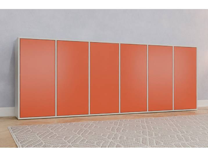 TV-Möbel nach Maß - RAL 2012 Lachsorange - 100x270x40cm - Individuell konfigurieren