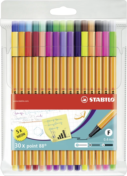STABILO Point 88 - 30 Stück in Hülle, 30 Stück