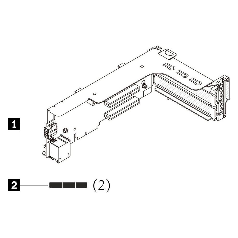 Lenovo V3 2U x16/x8/x8 G4 Riser 1/2 Kit (4XH7A82896)