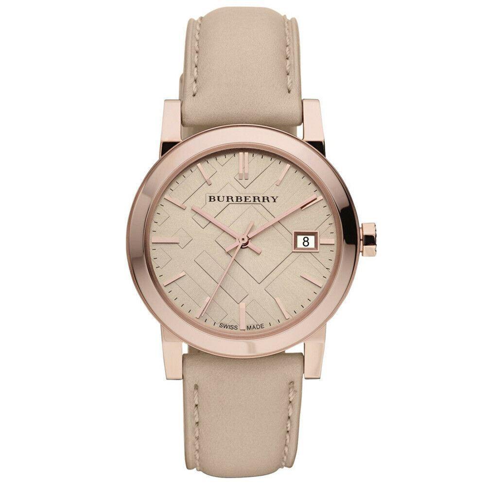 Burberry BU9109 Rose Gold Tone Beige Check Dial Damenuhr