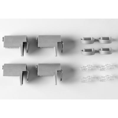 Klemmhalter für Sichtschutz GOOD LIFE, grau, Kunststoff, Stahl, Sichtschutzbefestigungen, Made in Germany