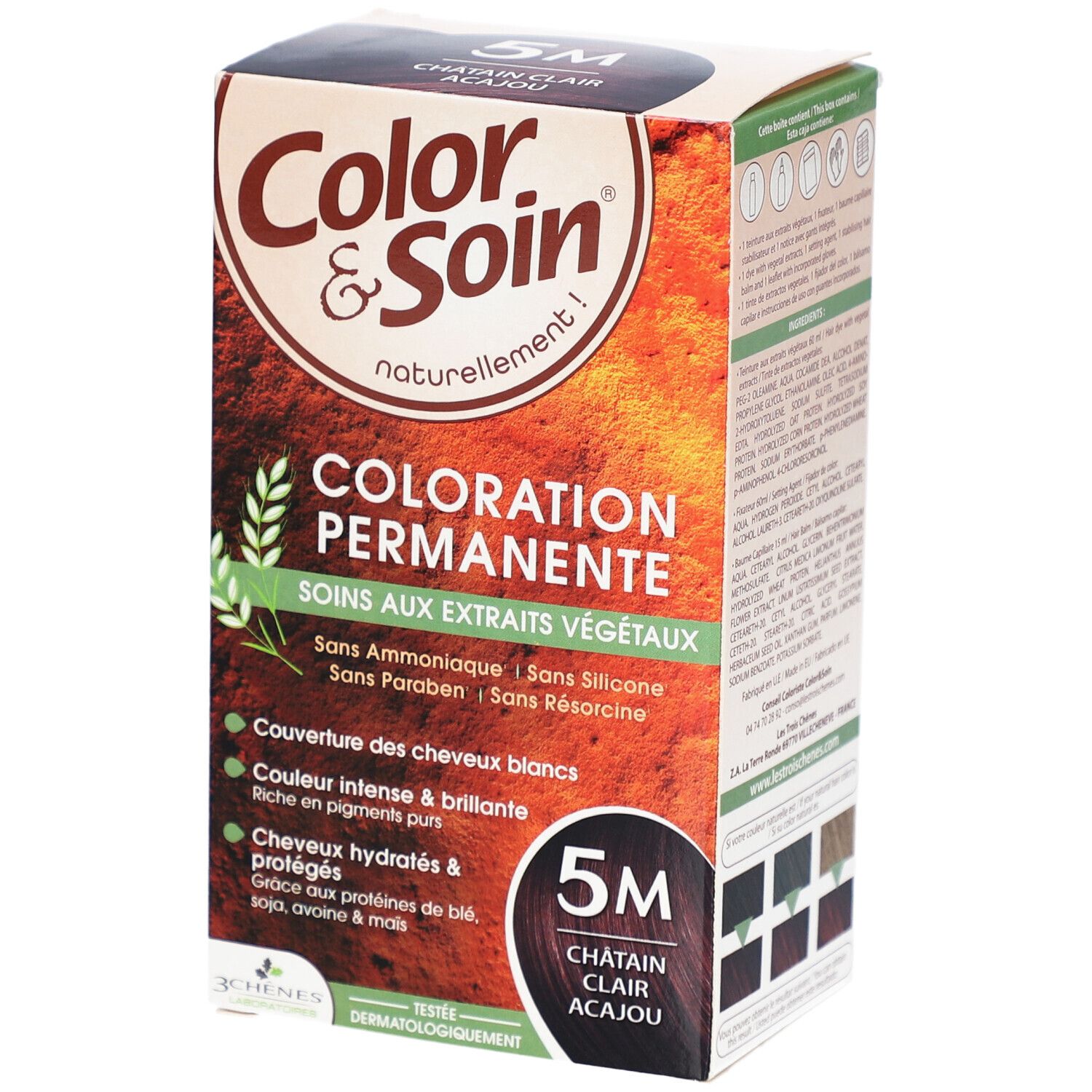 Color & Soin Coloration - permanente aux extraits végétaux. châtain clair acajo 135 ml Creme