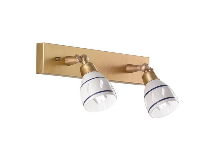 Cremasco Wandlampe Bassano, dimmbar, messing / gold, für Wohn- / Esszimmer, Messing, Landhaus / Rustikal, Wandleuchte, Wandlampe Innen