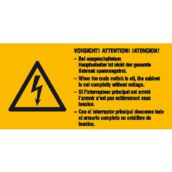 SAFETYMARKING Warn-Kombischild Achtung Folie selbstklebend (B x H) 148 mm x 74 mm ISO 7010 1 St. 21.0654