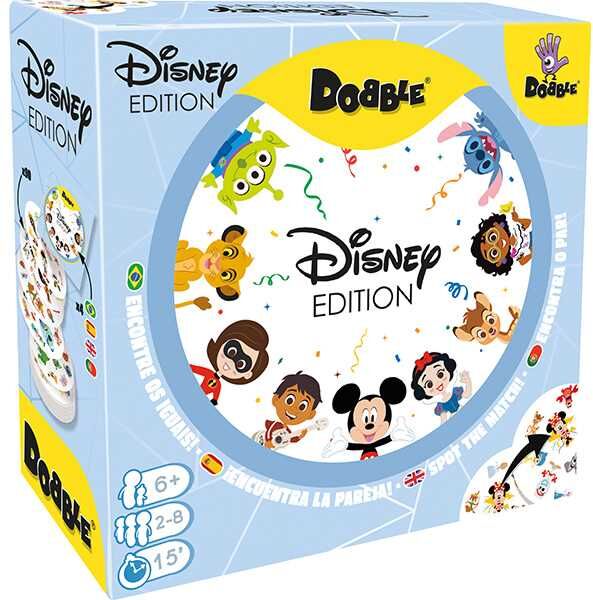 Dobble Disney by Zygomatic - Fast-Paced Matching Game for Families, Ages 6+, Card Game with Disney and Pixar Symbols