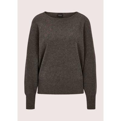 Longpullover MADELEINE "Pullover Kaschmirpullover mit Fledermausärmeln", Damen, Gr. 34, braun (braun, melange), Modern, comfort fit, Pullover Longpullover