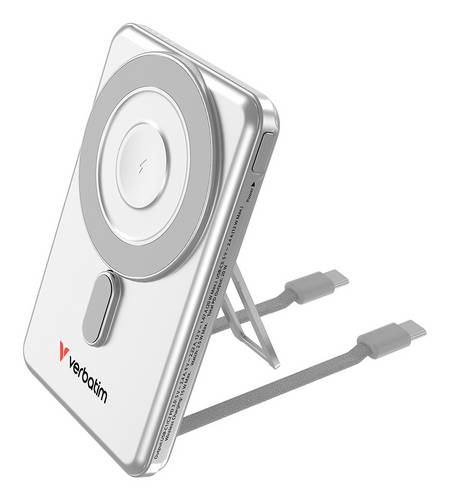 Verbatim Charge 'n' Go Powerbank Qi Wireless Charging Silber