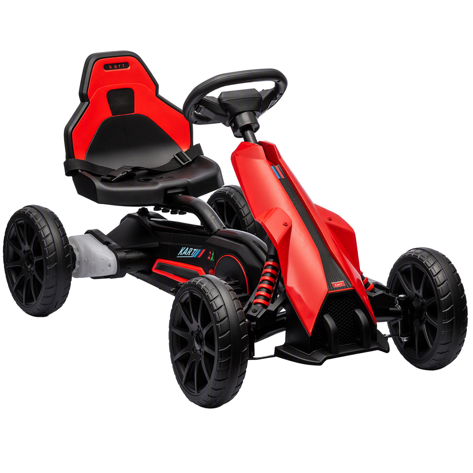 HOMCOM Elektrische Go-Kart voor kinderen met 2-voudig verstelbare snelheid, veiligheidsgordel en EVA-wielen