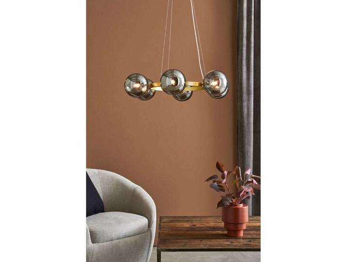 Circle 6 Pendelleuchte Gold/Rauch - Markslöjd - Wohnzimmer - Metall - Mehrflammig