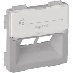 Legrand 755382 Abdeckung für Rutenbeck 2xRJ45 Kategorie5E UTP Valena Life Aluminium