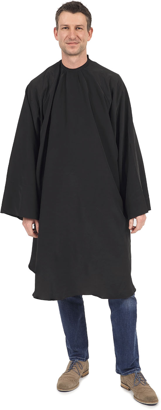 Barburys Frisierumhang mit Ärmel und Klettverschluss schwarz SN-556000102