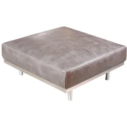 HOCKER OPRA Grau Leder