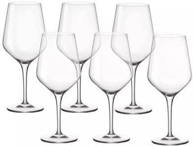 Bormioli Rocco Set of 6 Electra Wine Glasses