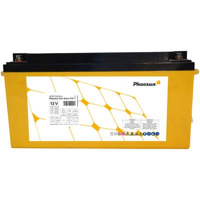 Solarakkus PHAESUN "AGM Sun Store 175", gelb (gelb, schwarz), B:170mm H:239mm T:483mm, Akkumulatoren