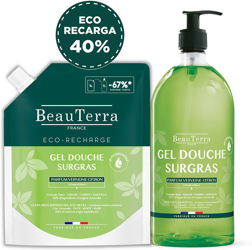 Beauterra Verbena Limón Gel + Recarga Estuche 2 pz