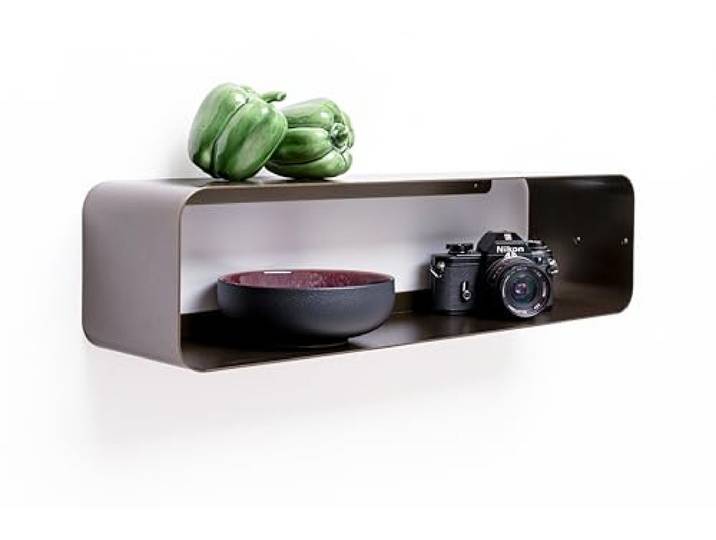 Kare Design Wandregal Lounge XS, Bronze, 58x15x15 cm, TV-Konsole, Wandboard, minimalistisches Design, Schwebend, Stahl, Industrial, Modern, Wohnzimmer