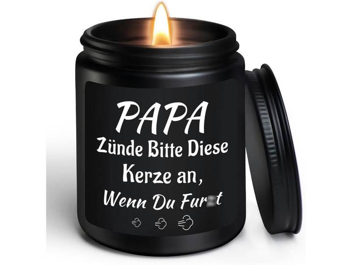 Duftkerze Sojawachs Sandelholz 200g, Schwarz, Paraffin, 9 cm, Dekoration, Kerzen & Kerzenhalter, Duftkerzen