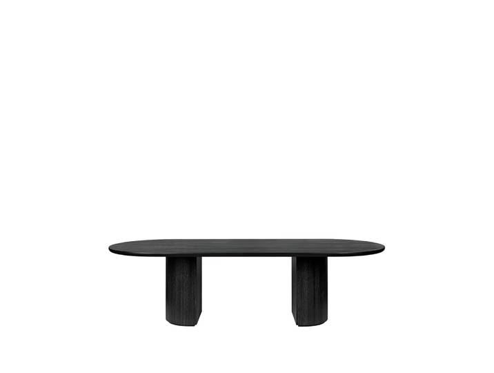 GUBI Moon Esstisch ellipse Oak brown/black stained