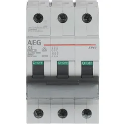 AEG EP63 B16 - LS-Schalter 6kA 3P 16A, B-Charakteristik 4TQA667224R0000 EP63B16