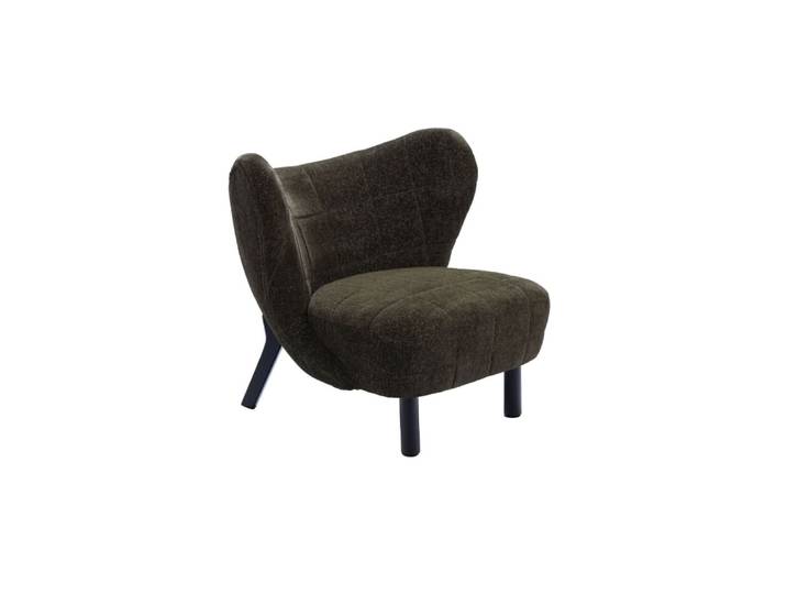 Fauteuil crapaud pieds métal et velours vert