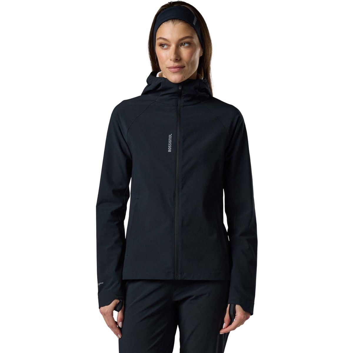 Rossignol W Venon Wind Hoodie Jacket black (200) L RLPWJ09 20000L