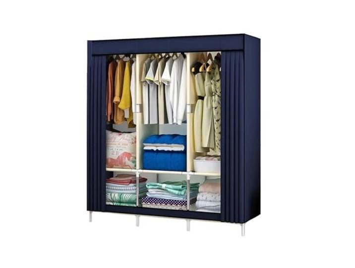 MCLIUJIA Mobiler Kleiderschrank Einfache Schlafzimmer Kleiderschrank Tragbare Stoff Schrank Lagerung Organizer Unregelmäßige Form Abdeckung Schneller und einfacher Aufbau(128x45x163cm)