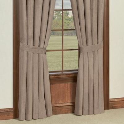 Touch of Class Camden Unlined Tailored Curtain Pair 84 x 84, 84 x 84, Sand