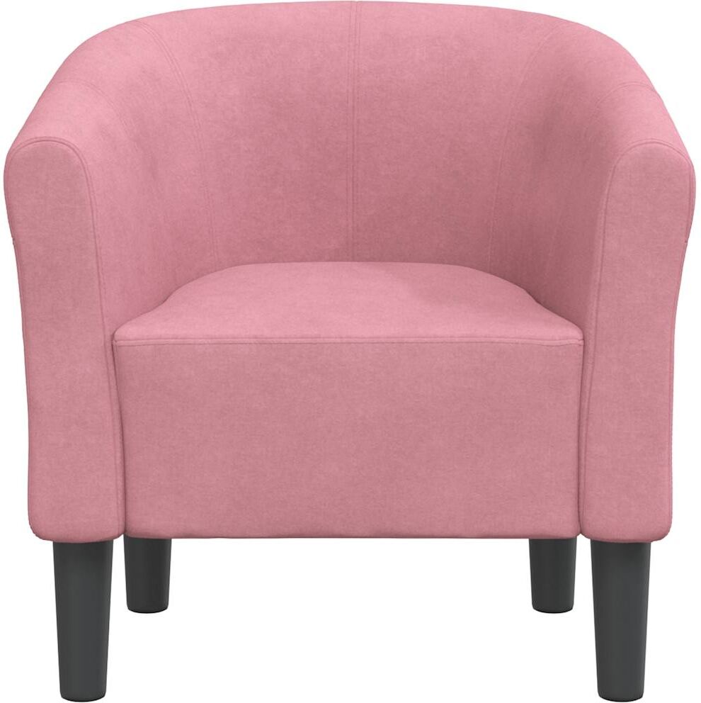 vidaXL Chaise cabriolet rose velours
