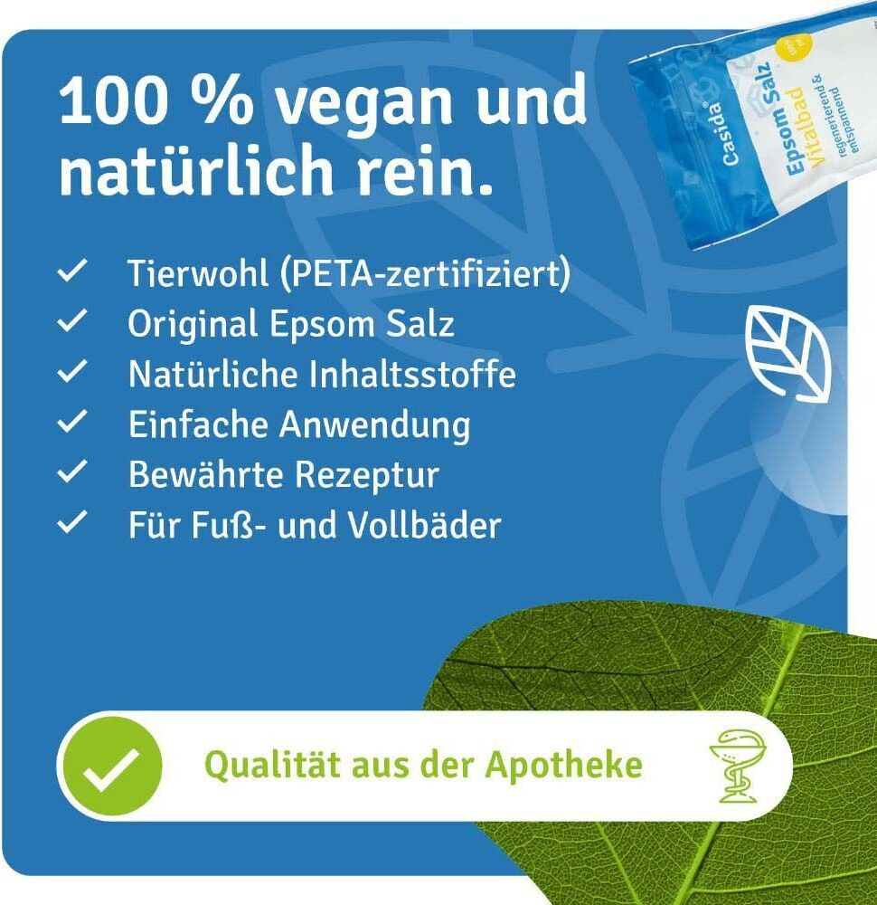 Casida Epsom Salz Vitalbad 1 kg Unisex 1 kg Salz