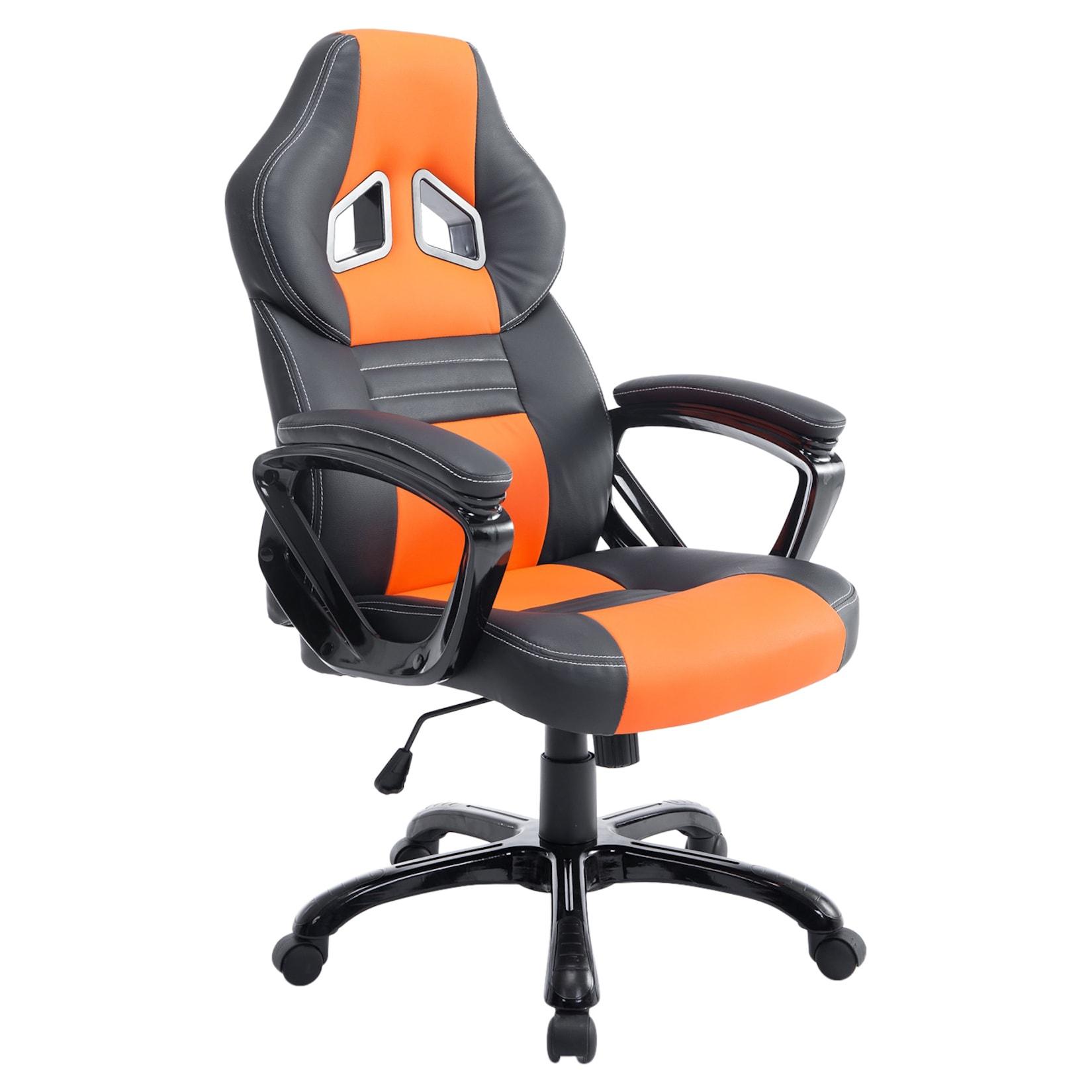 CLP Racing Gaming Bürostuhl Pedro XL I Höhenverstellbarer Chefsessel Mit Kunstlederbezug I Gaming Stuhl Mit Bis 150 KG Belastbarkeit