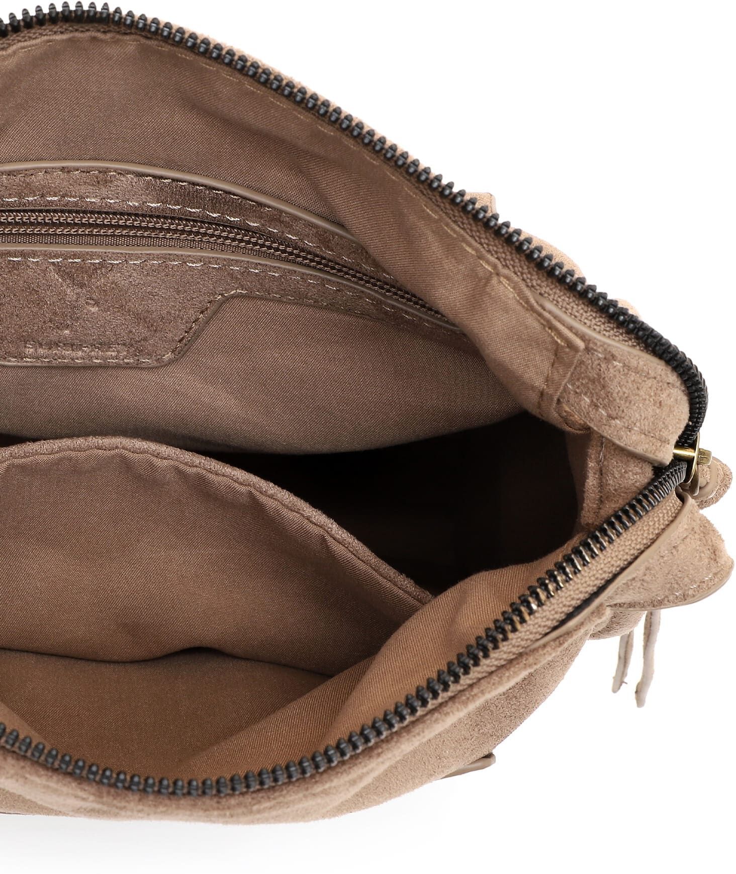 Umhängetasche SURI FREY "Umhängetasche SFY Brittney", Damen, Gr. B/H/T: 26cm x 26cm x 10cm 0, grau (schwarztaupe 950), Polyester, Taschen Umhängetasche