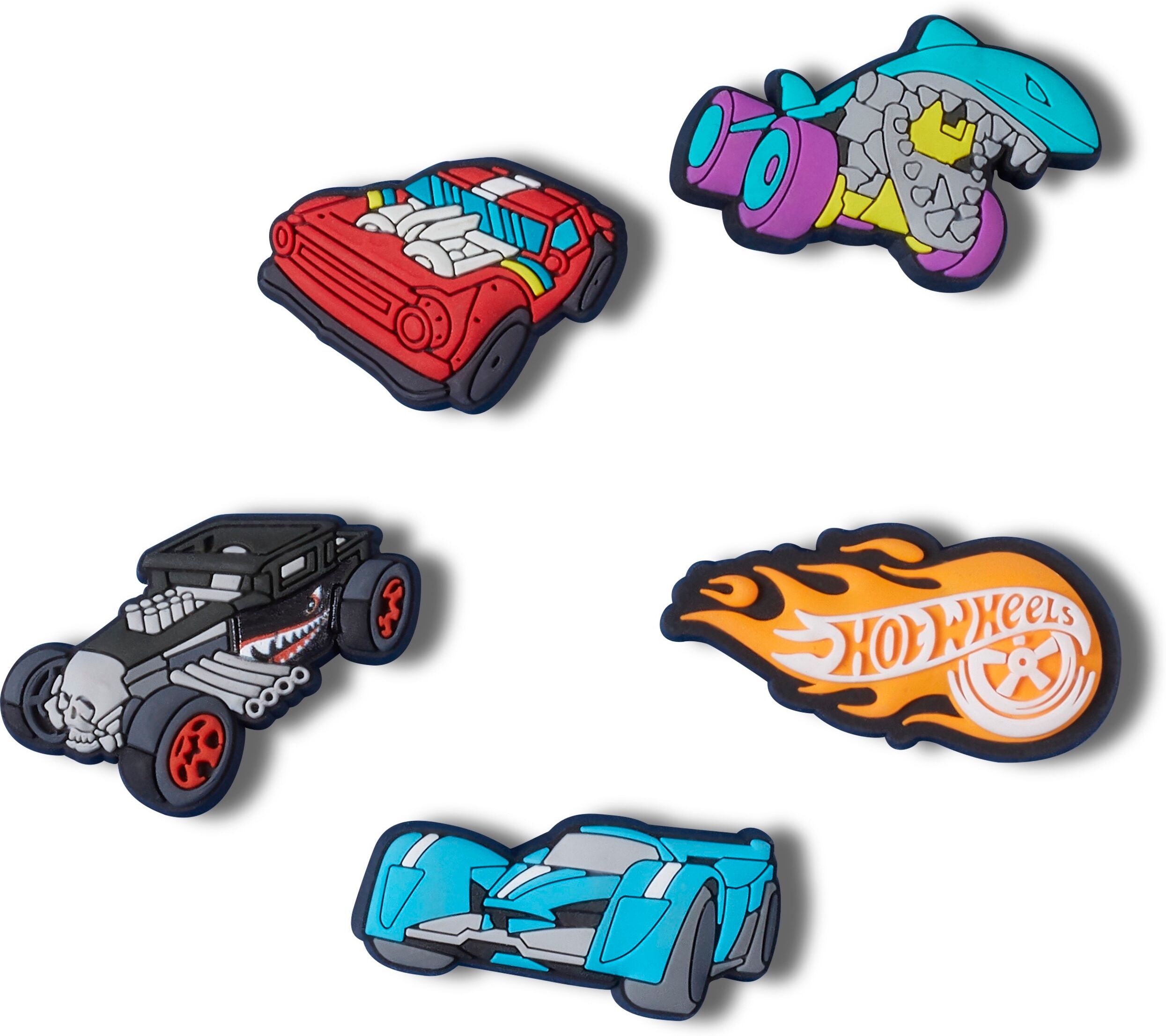 Schuhanstecker CROCS "Jibbitz™ Hot Wheels", Damen, bunt (multi, hot wheels), PVC, Schuhzubehör Schuhanstecker, für Crocs Schuhe