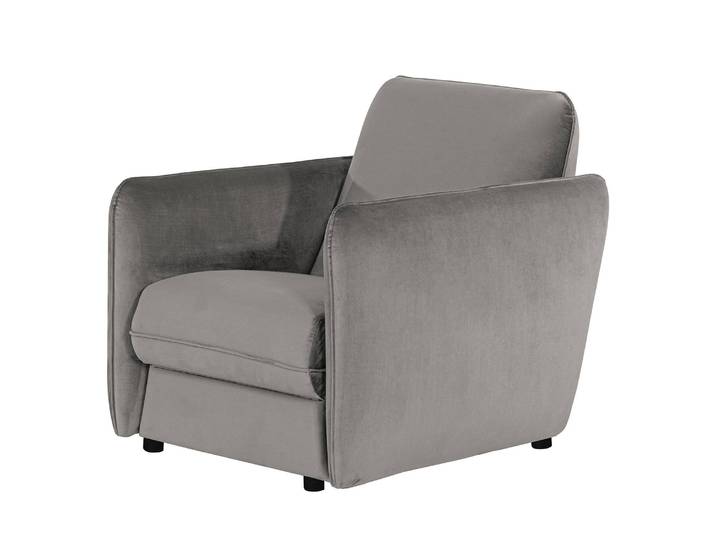 Sessel Kayla I Grau/Lichtgrau Samt Ravi 74 x 88 x 90cm