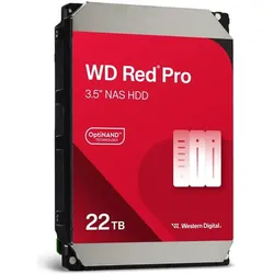 WD HDD Desk Red Pro 22TB 3.5 SATA 512MB (22 TB, 3.5"), Festplatte