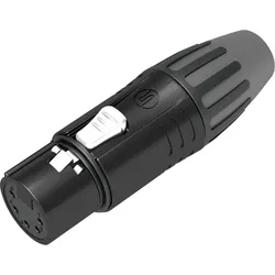 Seetronic XLR 5P Connector - female Silberkontakte - schwarzes Gehäuse