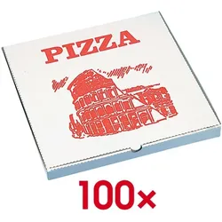 Papstar Pizzakartons, 28 x 28 cm, 100 Stück weiß, 28x3x28 cm