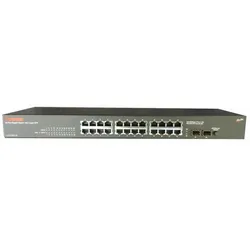 Longshine GS9100 Rackmount Gigabit Switch, 24x RJ-45, 2x SFP