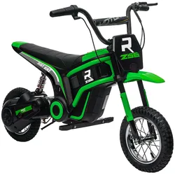 KINDER Elektro Motorrad, 12V Kindermotorrad mit Hupe, Leuchte, 8-16 km/h, Grün